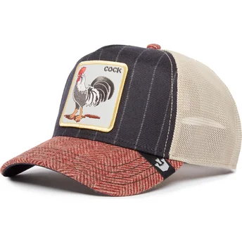 czapka-trucker-wielokolorowa-kogut-cock-moon-rooster-uk-plaid-the-farm-od-goorin-bros