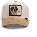 bezowa-czapka-trucker-z-psem-bernardynem-top-dog-the-suede-st-bernard-the-farm-od-goorin-bros
