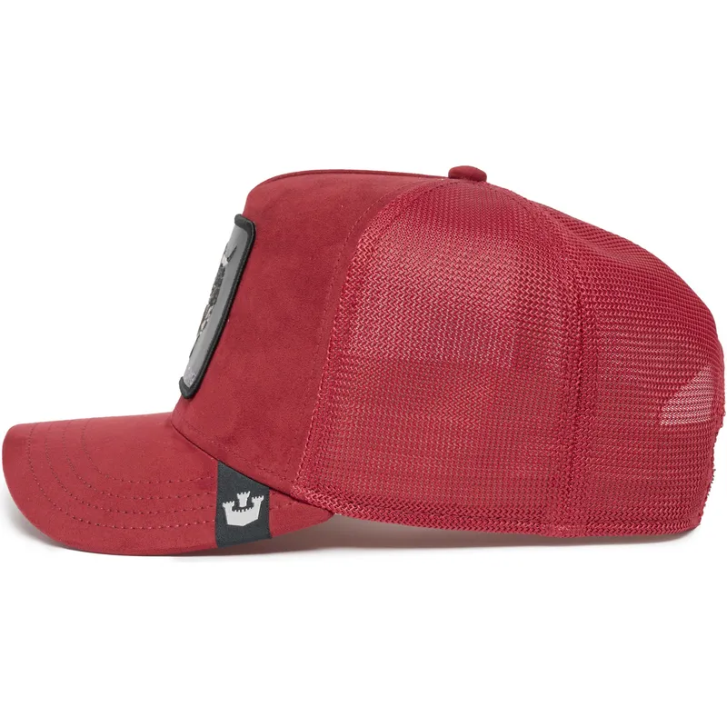 czapka-trucker-czerwona-byk-raging-the-suede-rager-the-farm-od-goorin-bros