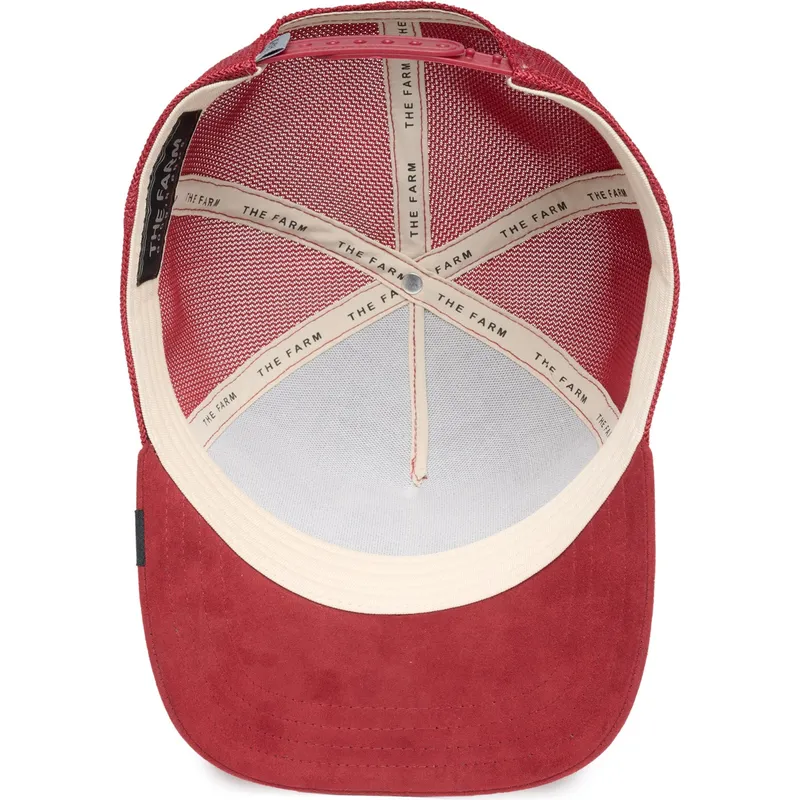 czapka-trucker-czerwona-byk-raging-the-suede-rager-the-farm-od-goorin-bros