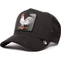 czapka-trucker-czarna-kogut-cock-the-suede-rooster-blacked-out-the-farm-od-goorin-bros
