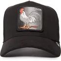 czapka-trucker-czarna-kogut-cock-the-suede-rooster-blacked-out-the-farm-od-goorin-bros