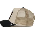 bezowo-czarna-czapka-trucker-z-leniwcem-the-faded-sloth-eco-brutalism-the-farm-od-goorin-bros