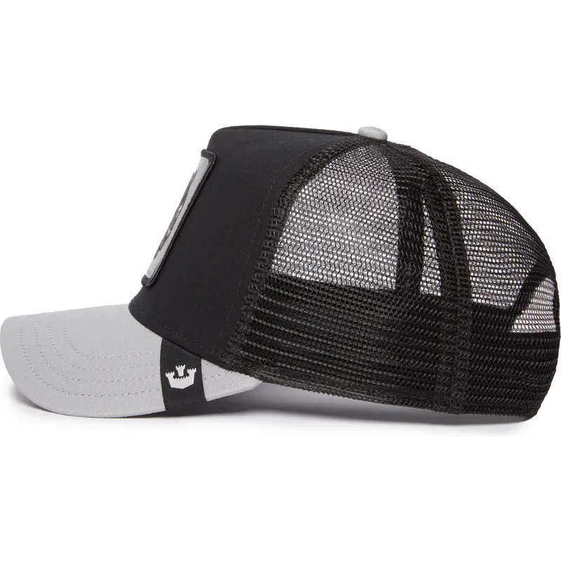 czapka-trucker-czarna-i-szara-pantera-the-black-panther-big-cats-the-farm-od-goorin-bros