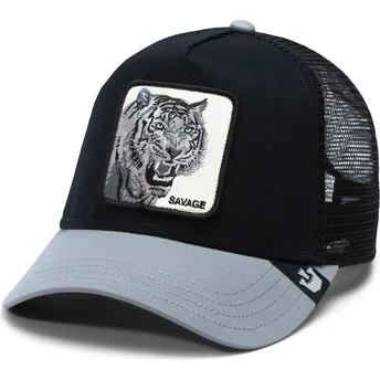 Goorin Bros. The Savage Tiger Big Cats The Farm Black and Grey Trucker Hat