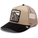 czapka-trucker-bezowo-czarna-leopard-menace-the-snow-leopard-big-cats-the-farm-od-goorin-bros