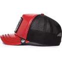 czapka-trucker-czerwona-i-czarna-byk-raging-pamplona-puff-patent-the-farm-od-goorin-bros