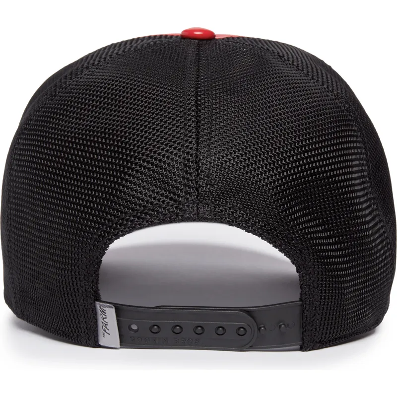 czapka-trucker-czerwono-czarna-byk-raging-pamplona-puff-patent-the-farm-goorin-bros