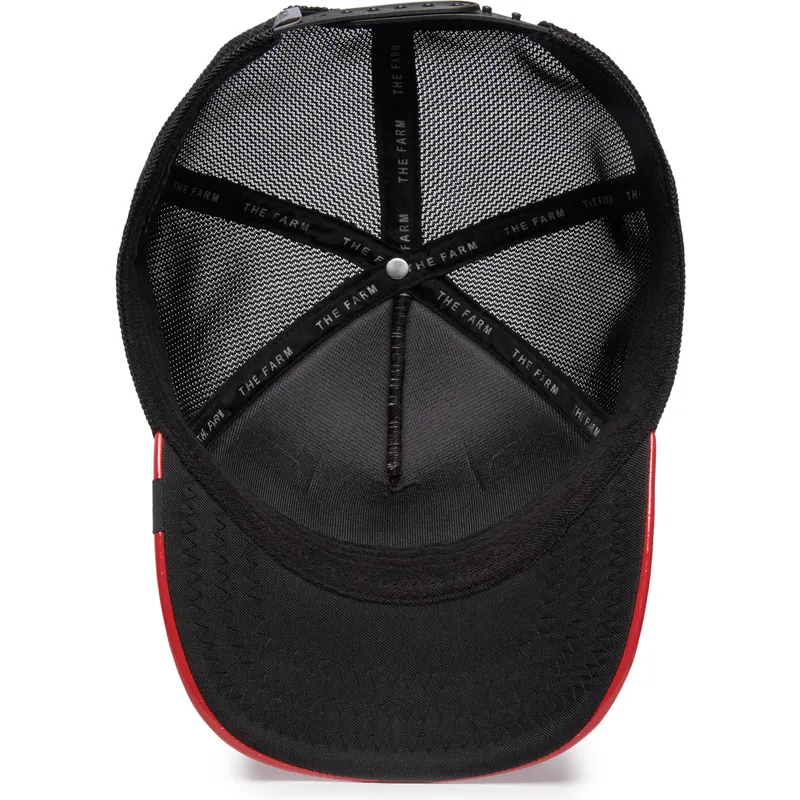 czapka-trucker-czerwono-czarna-byk-raging-pamplona-puff-patent-the-farm-goorin-bros