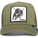 czapka-trucker-zielona-byk-raging-road-rage-truckin-the-farm-od-goorin-bros