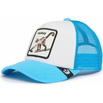Niebieska czapka trucker dla chłopca z małpką Monkey Mo Bizness The Farm od Goorin Bros.