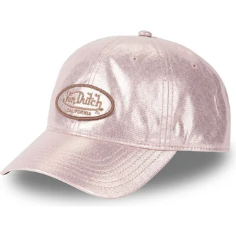 Czapki zakrzywiona róż taśma regulowana PIN Von Dutch