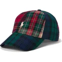 czapka-z-daszkiem-w-krate-multikolorowa-regulowana-z-bialym-logo-classic-sport-plaid-od-polo-ralph-lauren
