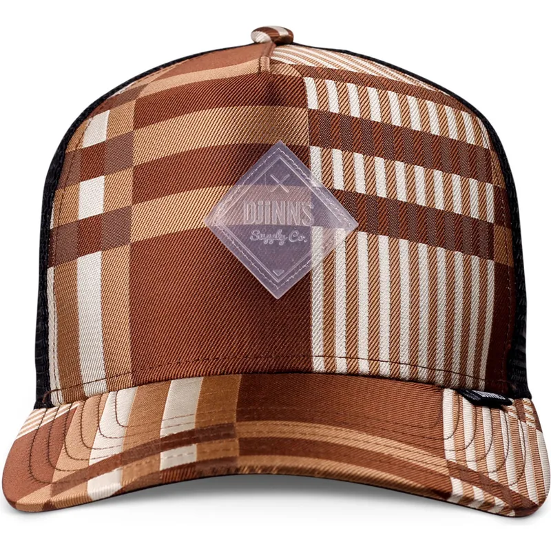 czapka-trucker-brazowo-czarna-hft-shiny-check-od-djinns