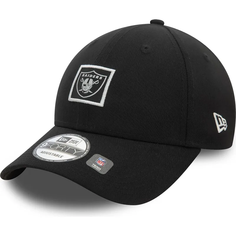 czarna-zakrzywiona-czapka-regulowana-9forty-z-metaliczna-naszywka-las-vegas-raiders-nfl-od-new-era