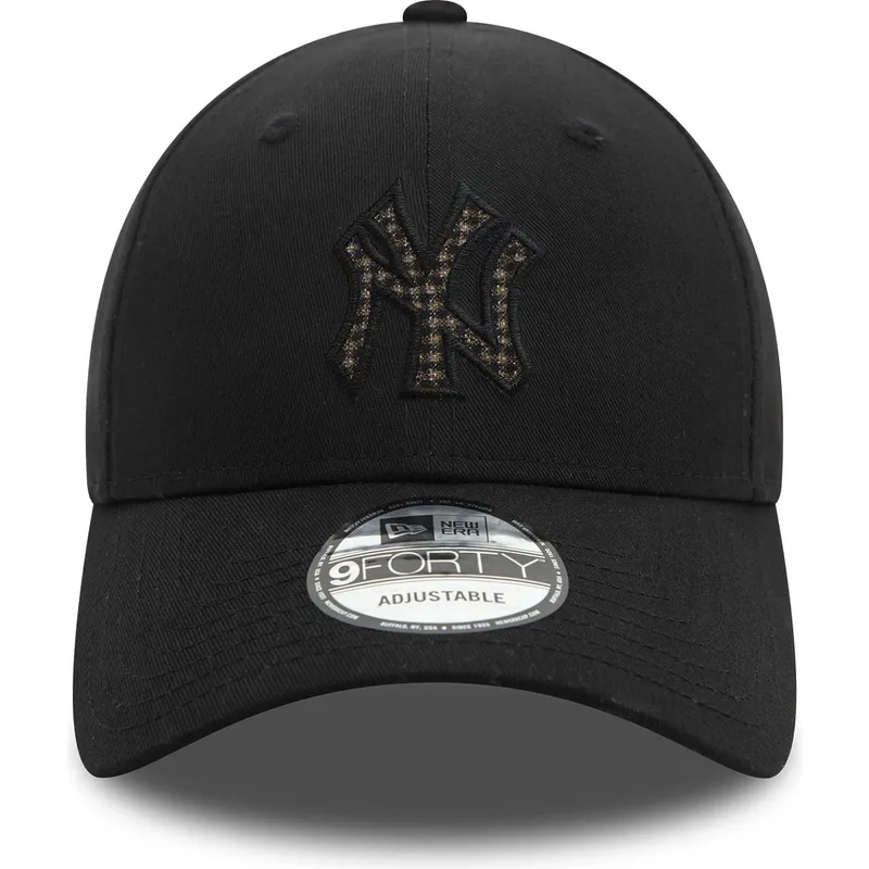 czapka-z-daszkiem-czarna-regulowana-9forty-check-infill-new-york-yankees-mlb-new-era