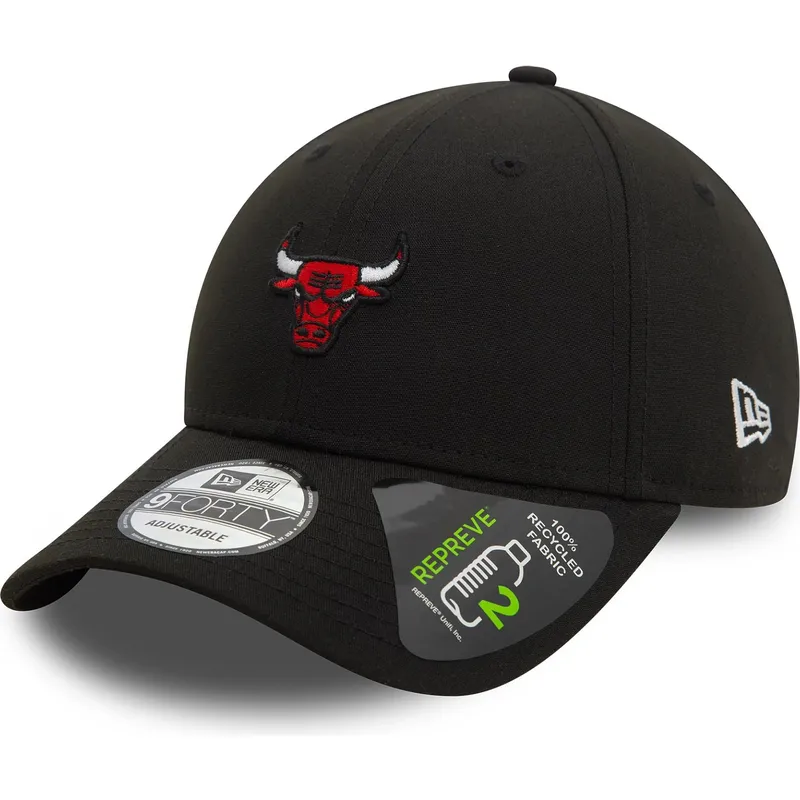czapka-z-daszkiem-czarna-regulowana-9forty-repreve-mini-logo-chicago-bulls-nba-new-era