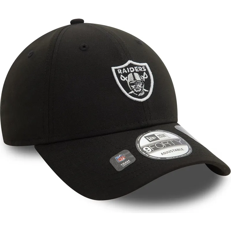 czarna-regulowana-czapka-z-zakrzywionym-daszkiem-9forty-repreve-mini-logo-las-vegas-raiders-nfl-new-era