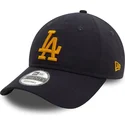 regulowana-granatowa-czapka-z-zakrzywionym-daszkiem-z-zoltym-logo-9twenty-league-essential-los-angeles-dodgers-mlb-marki-new-era