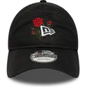 new-era-curved-brim-9twenty-rose-icon-black-adjustable-cap