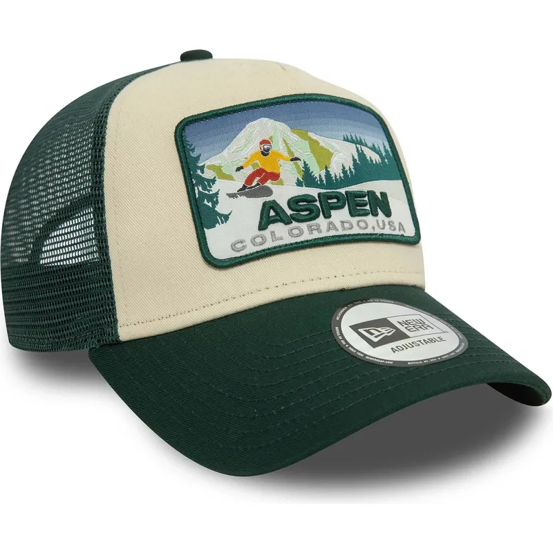 czapka-trucker-zielona-a-frame-ski-patch-z-aspen-miasta-i-plaze-new-era