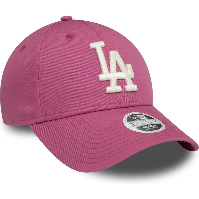 czapki-curva-roz-tasma-regulowana-9forty-league-essential-los-angeles-dodgers-mlb-new-era
