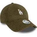 new-era-curved-brim-women-9forty-borg-los-angeles-dodgers-mlb-green-adjustable-cap