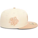 new-era-flat-brim-59fifty-side-patch-new-york-yankees-mlb-beige-and-brown-fitted-cap