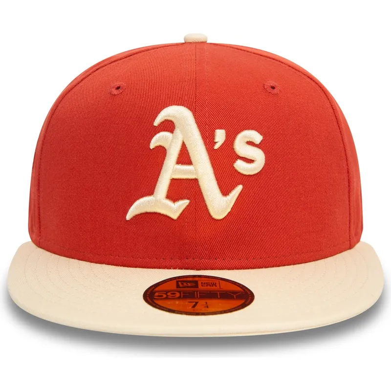 czapki-plana-pomaranczowy-dopasowany-59fifty-side-patch-oakland-athletics-mlb-new-era czapki-plana-pomaranczowy-dopasowany-59fifty-side-patch-oakland-athletics-mlb-new-era