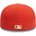 czapki-plana-pomaranczowy-dopasowany-59fifty-side-patch-oakland-athletics-mlb-new-era