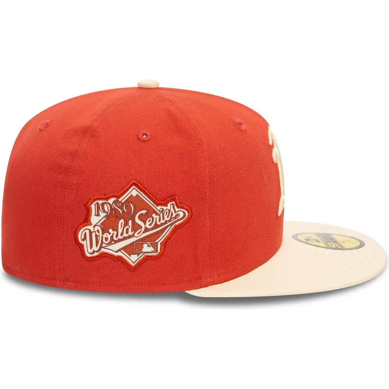 czapki-plana-pomaranczowy-dopasowany-59fifty-side-patch-oakland-athletics-mlb-new-era czapki-plana-pomaranczowy-dopasowany-59fifty-side-patch-oakland-athletics-mlb-new-era