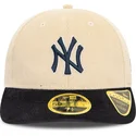 bezowo-granatowa-czapka-z-zakrzywionym-daszkiem-59fifty-low-profile-cord-new-york-yankees-mlb-od-new-era