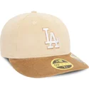 bezowo-brazowa-zakrzywiona-czapka-59fifty-low-profile-cord-los-angeles-dodgers-mlb-od-new-era