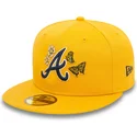 czapki-plana-zolty-dopasowany-59fifty-icon-atlanta-braves-mlb-new-era