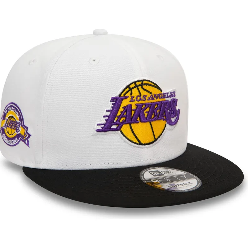 czapki-plana-czarny-snapback-9fifty-white-crown-patch-los-angeles-lakers-nba-new-era