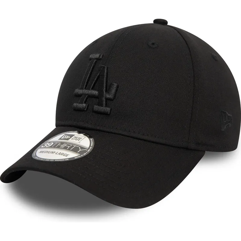 czarna-zakrzywiona-czapka-z-logo-los-angeles-dodgers-39thirty-monochrome-mlb-od-new-era