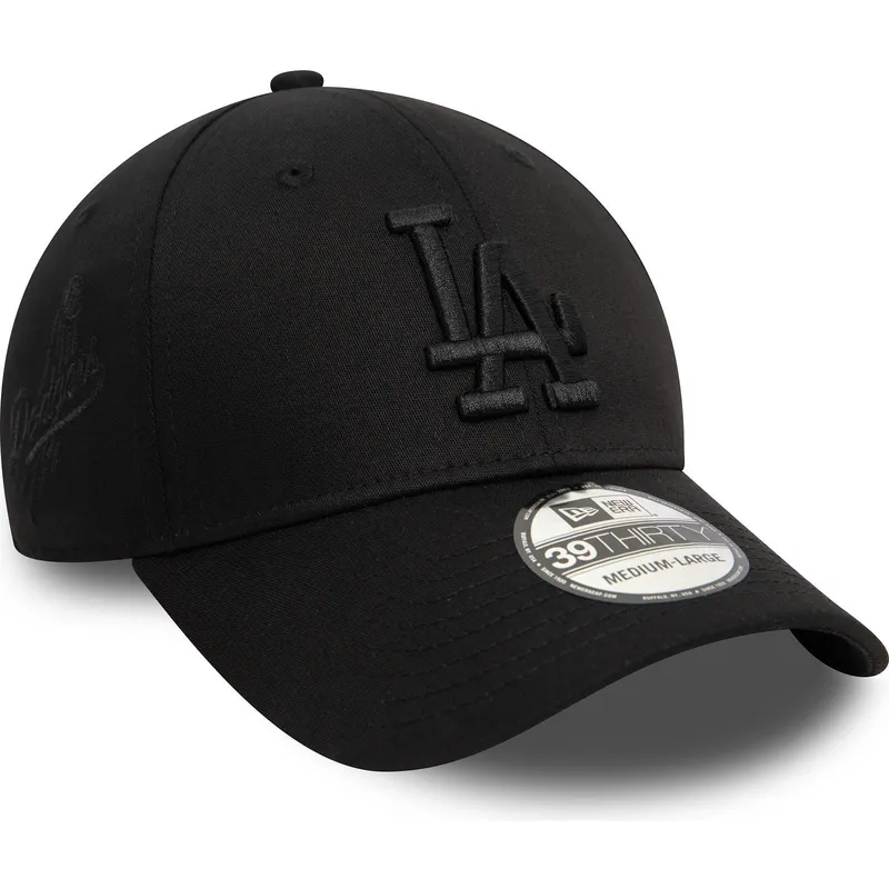 czapki-curva-czarny-dopasowany-39thirty-monochrome-los-angeles-dodgers-mlb-new-era