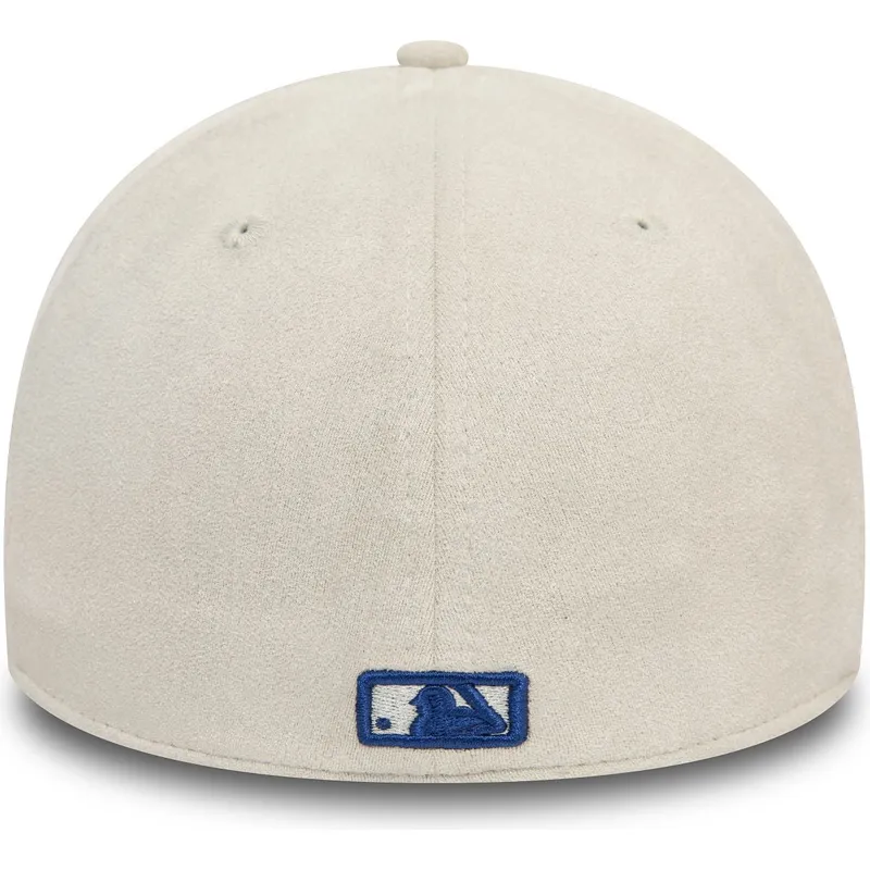 czapka-z-zakrzywionym-daszkiem-bezowa-dopasowana-z-niebieskim-logo-39thirty-faux-suede-los-angeles-dodgers-mlb-new-era