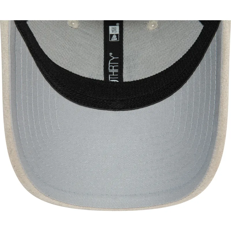 czapka-z-zakrzywionym-daszkiem-bezowa-dopasowana-z-niebieskim-logo-39thirty-faux-suede-los-angeles-dodgers-mlb-new-era