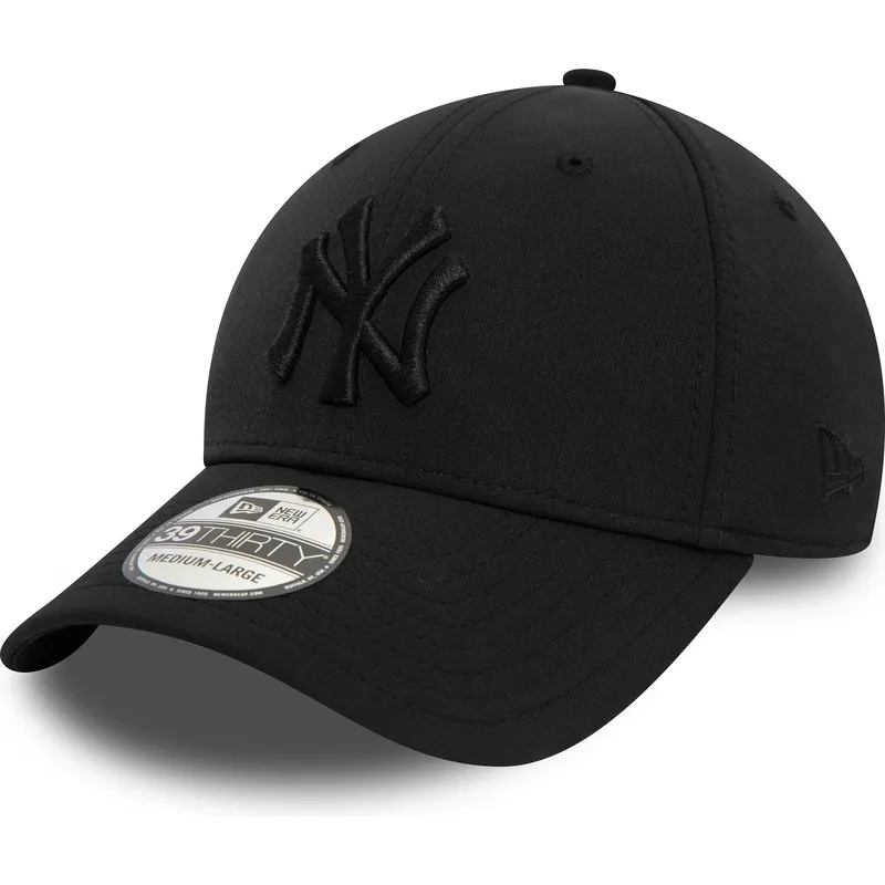 czarna-zakrzywiona-czapka-z-regulacja-z-czarnym-logo-39thirty-stretch-nylon-new-york-yankees-mlb-od-new-era