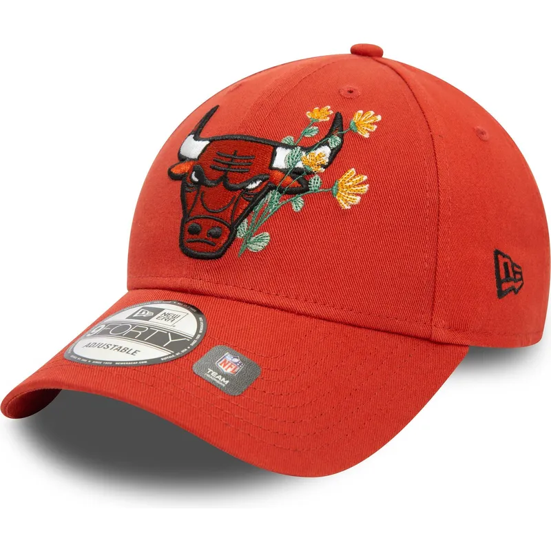 czapka-z-zakrzywionym-daszkiem-pomaranczowa-regulowana-9forty-flower-icon-chicago-bulls-nba-od-new-era