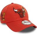 regulowana-pomaranczowa-czapka-z-daszkiem-9forty-flower-icon-chicago-bulls-nba-od-new-era