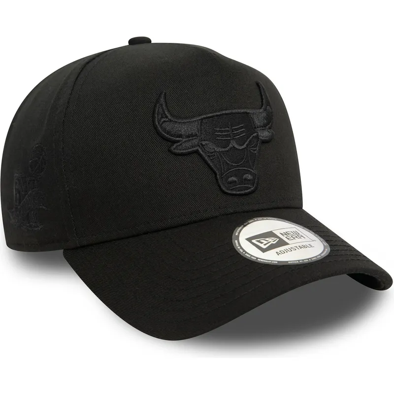 czarna-czapka-z-daszkiem-snapback-z-czarnym-logo-9forty-e-frame-monochrome-chicago-bulls-nba-od-new-era