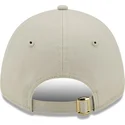 new-era-curved-brim-women-golden-logo-9forty-metallic-logo-new-york-yankees-mlb-beige-adjustable-cap