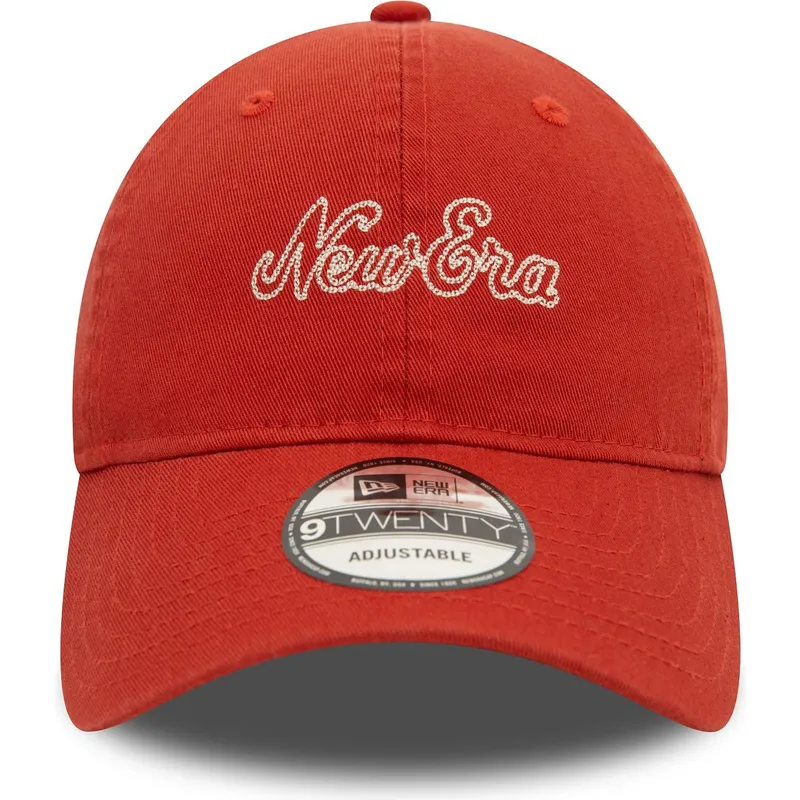 regulowana-pomaranczowa-czapka-z-zakrzywionym-daszkiem-9twenty-heritage-script-od-new-era