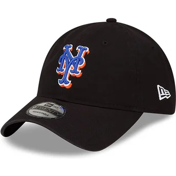 Czarna zakrzywiona czapka regulowana 9TWENTY Core Classic New York Mets MLB od New Era