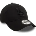 new-era-curved-brim-black-logo-9twenty-washed-los-angeles-dodgers-mlb-black-adjustable-cap