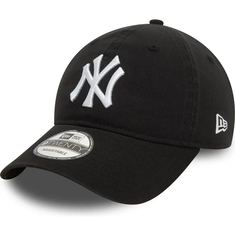 czapka-z-zakrzywionym-daszkiem-czarna-regulowana-9twenty-washed-new-york-yankees-mlb-new-era