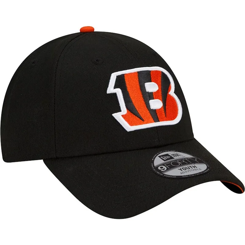 czarna-regulowana-czapka-z-daszkiem-dla-dziecka-9forty-the-league-cincinnati-bengals-nfl-new-era
