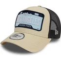 czapki-curva-bezowy-snapback-a-frame-license-plate-los-angeles-ciudades-y-playas-new-era
